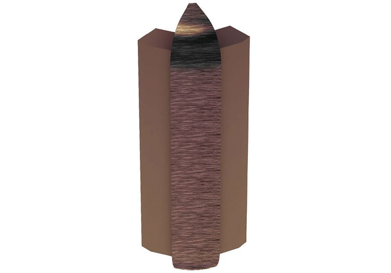 Schluter Rondec-Step-39 Out Crn 135 Aluminum Antique Bronze