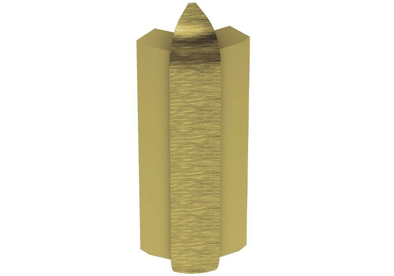 Schluter Rondec-Step-57 Out Crn 135 Aluminum Brushed Brass