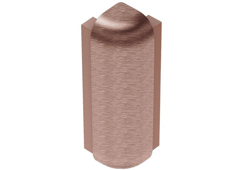 Schluter Rondec-Step-39 Out Crn 90 Aluminum Brushed Copper