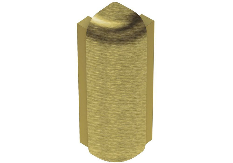 Schluter Rondec-Step-39 Out Crn 90 Aluminum Brushed Brass
