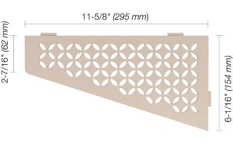 SHELF QUADRILAT CORNER FLORAL CREAM