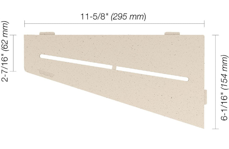 SHELF QUADRILAT CORNER PURE IVORY