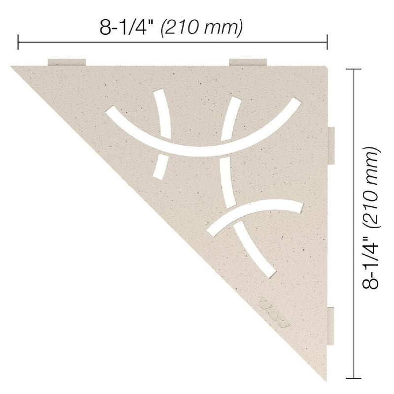 SHELF TRIANGULAR CORNER CURVE IVORY