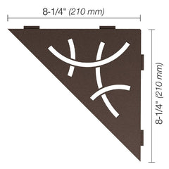SHELF TRIANGULAR CORNER CURVE BRONZE