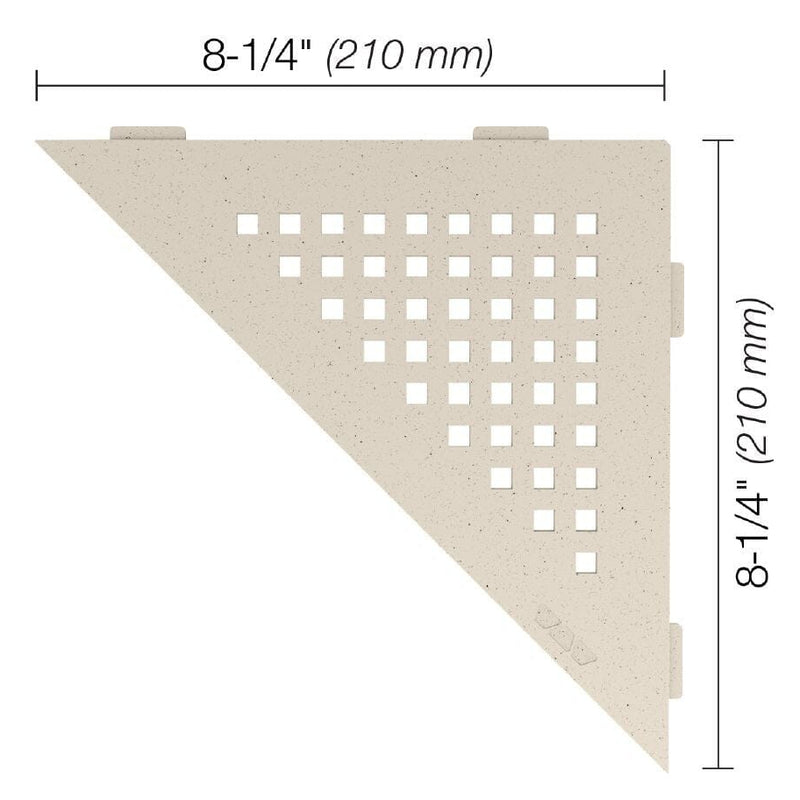 SHELF TRIANGULAR CORNER SQUARE IVORY