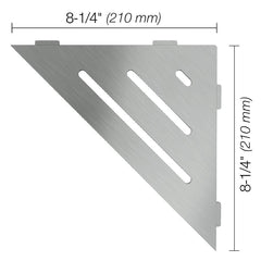 SHELF TRIANGULAR CORNER WAVE BRUSH STN STEEL