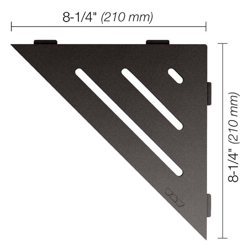 SHELF TRIANGULAR CORNER WAVE DK ANTHRACITE