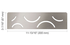 SHELF RECTANGULAR NICHE CURVE BRUSH STN STEEL