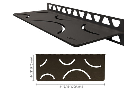 SHELF RECTANGULAR WALL CURVE DK ANTHRACITE