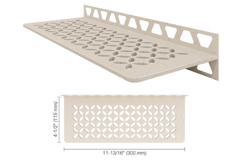 SHELF RECTANGULAR WALL FLORAL IVORY