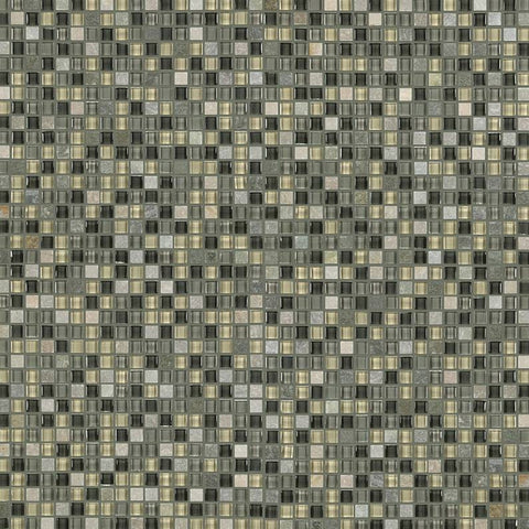 Shaw Tile Awesome Mix Silver Aspen 5/8 Mosaic Wall Swatch