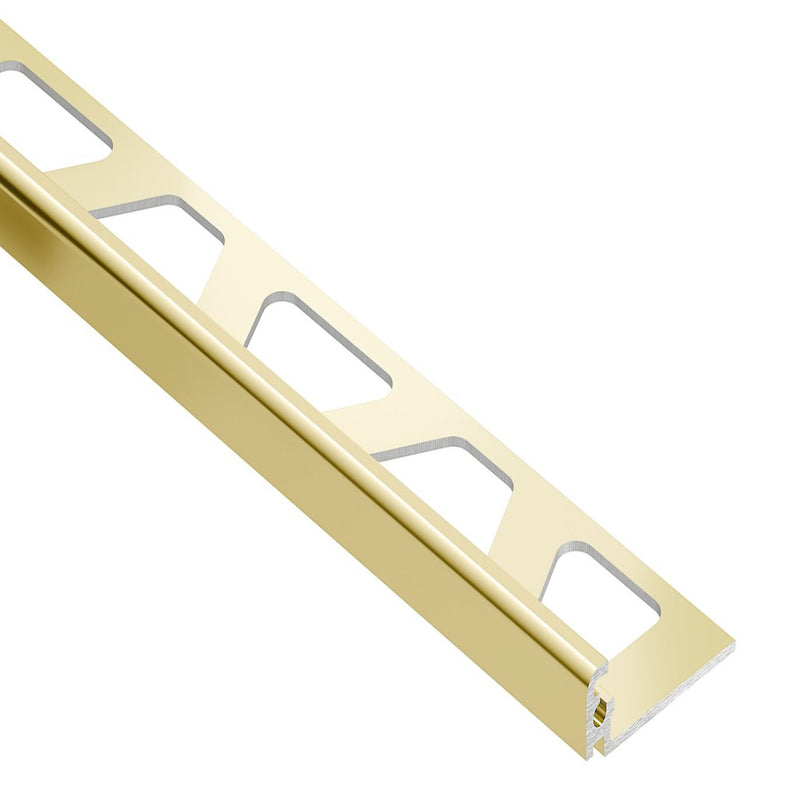 SCHLUTER JOLLY EDGE TRIM ALUMINUM POLISH BRASS
