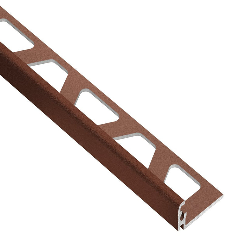 SCHLUTER JOLLY EDGE TRIM ALUMINUM RUSTIC BROWN