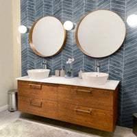 Blue Shimmer Backsplash