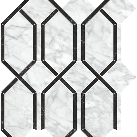 Tile Collection La Marca 13x12 Modella Mosaic Carrara Gioia Tile Polished