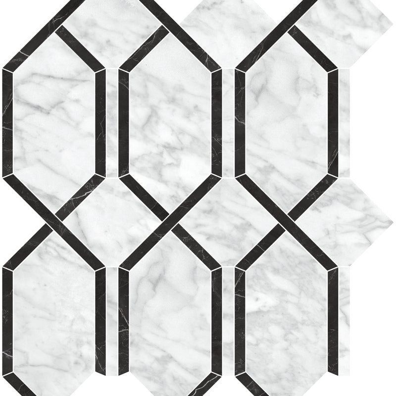 Tile Collection La Marca 13x12 Modella Mosaic Carrara Gioia Tile Polished