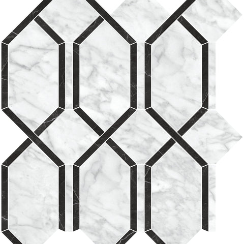 Tile Collection La Marca 13x12 Modella Mosaic Carrara Gioia Tile Polished