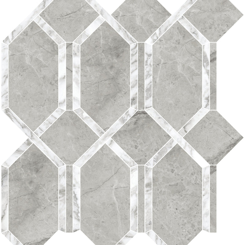 Tile Collection La Marca 8x8 Picco Mosaic Paradiso Argento Tile Polished