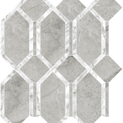 Tile Collection La Marca 8x8 Picco Mosaic Paradiso Argento Tile Polished