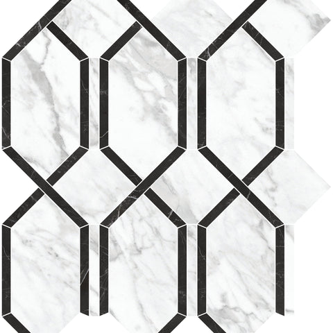 Tile Collection La Marca 8x8 Picco Mosaic Statuarietto Tile Polished
