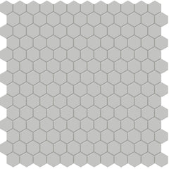 Tile Collection Soho 1" Hexagon Mosaic Tile Loft Grey