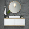 Shaw Tile Crown Smoke Hexagon Mosaic Room Scene