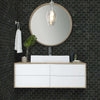 Shaw Tile Chateau Stretch Hexagon Nero Marquina Room Scene