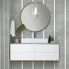 Shaw Tile Chateau Chevron Blue Grigio 12x12 Room Scene