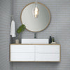 Shaw Tile Cardinal Shadow Subway Glass Mosaic Room Scene