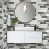 Shaw Tile Geoscapes Warm Blend Linear Mosaic Room Scene