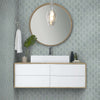 Shaw Tile Geoscapes Light Grey Diamond Room Scene
