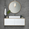 Shaw Tile Geoscapes Dark Grey Diamond Room Scene
