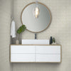 Shaw Tile Chateau Herringbone Crema Marfil 12x12 Room Scene