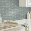 Shaw Tile Cardinal Shadow 3x12 Glass Wall Room Scene