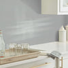 Shaw Tile Cardinal Ice Penny Round Glass Mosaic Wall Room Scene