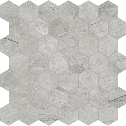 Tile Collection La Marca 2" Hexagon Mosaic Paradiso Argento Tile