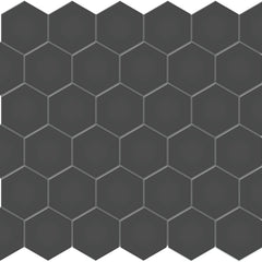 Tile Collection Soho 2" Hexagon Mosaic Tile Retro Black