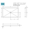 Laticrete Hydro Ban Pre-Sloped Shower Kit - 36" x 60" Center Drain PVC - FloorLife