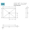 Laticrete Hydro Ban Pre-Sloped Shower Kit - 36" x 48" Center Drain PVC - FloorLife