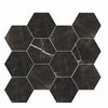 Virginia Tile Luxury 3x3 Hexagon Mosaic Tile Nero Marquina Rectified