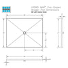 Laticrete Hydro Ban Pre-Sloped Shower Kit - 48" x 60" Center Drain PVC - FloorLife