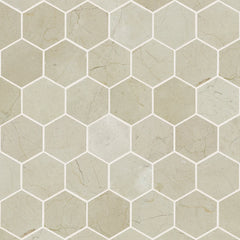 Shaw Tile Chateau Hexagon Crema Marfil 10x12 Swatch