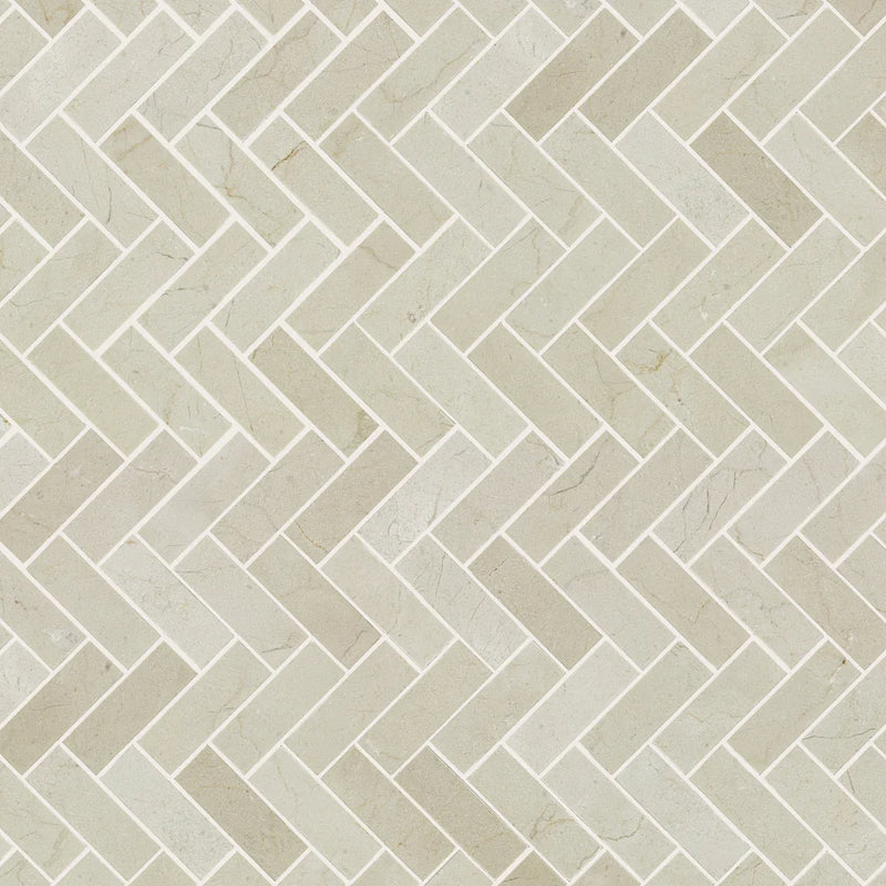 Shaw Tile Chateau Herringbone Crema Marfil 12x12