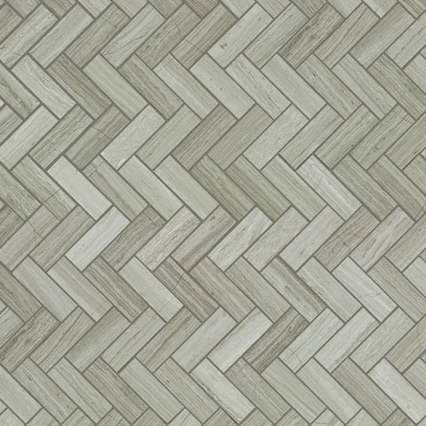 Shaw Tile Chateau Herringbone Rockwood  12x12 Swatch
