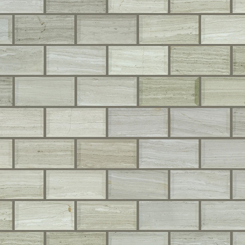 Shaw Tile Chateau 2x4 Beveled Edge Mosaic Rockwood 12x12