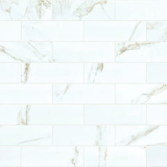 Shaw Tile Casino Calacatta Polish 4x12 Swatch