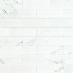 Shaw Tile Casino Statuario Polished 4x12 Swatch