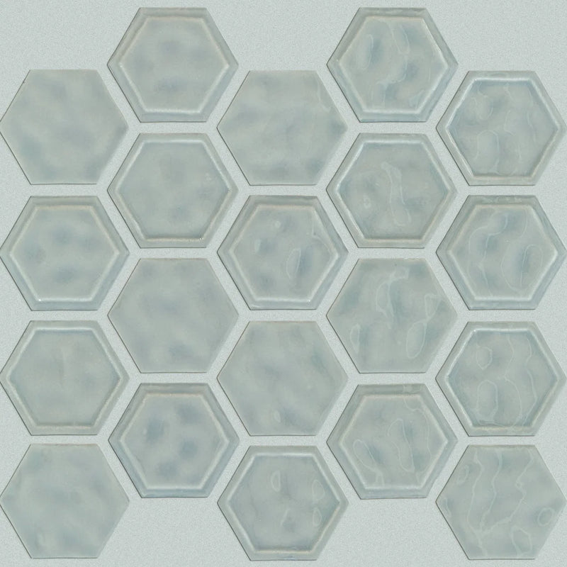 Shaw Tile Geoscapes Light Grey Hexagon