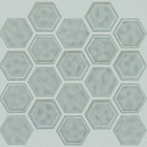 Shaw Tile Geoscapes Light Grey Hexagon Swatch