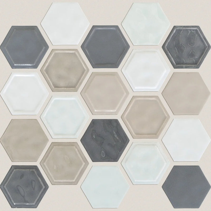 Shaw Tile Geoscapes Warm Blend Hexagon